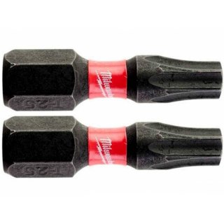 BIT, GROT, KOŃCÓWKA TORX TX25 25MM 2 SZT. MILWAUKEE