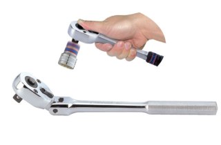 GRZECHOTKA Z PRZYC 1/2 ŁAMANA 32Z CHROM, UCHWYT MOLET. 300MM KING TONY