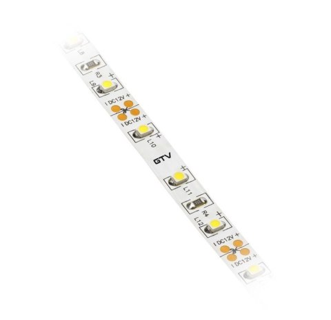 TAŚMA FLASH 3528 300LED BIAŁY CIEPŁY 24W IP20 8MM 5M 12V GTV