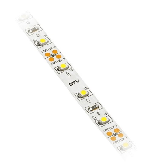 TAŚMA FLASH 3528 300LED BIAŁY CIEPŁY 4,8W/M IP20 8MM 50M 12V GTV
