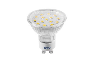 ŻARÓWKA LED SMD GU10 BIAŁY ZIMNY 4W 230V KĄT ŚW.120* 340LM GTV