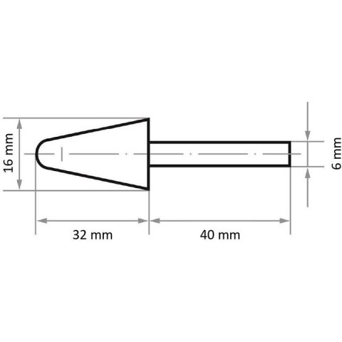 ŚCIERNICA TRZPIENIOWA CERAMICZNA KE 1632.06 SIC-ALU 80 V27 W LUKAS