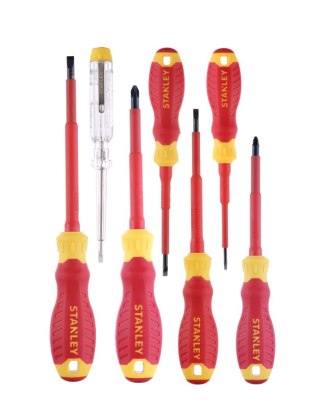 ZESTAW WKRĘTAKÓW VDE 7SZT 2PZ+4SL+TESTER STANLEY