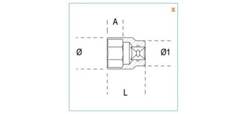 NASADKA 1/4'' 12-KĄTNA 9MM BETA