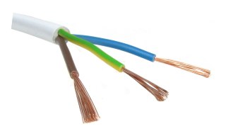 PRZEWÓD MIESZKANIOWY H03VV-F OMY 3X1,0 BIAŁY 300V ELPAR