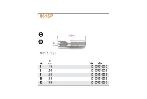 BIT, GROT, KOŃCÓWKA SPANNER 6MM BETA