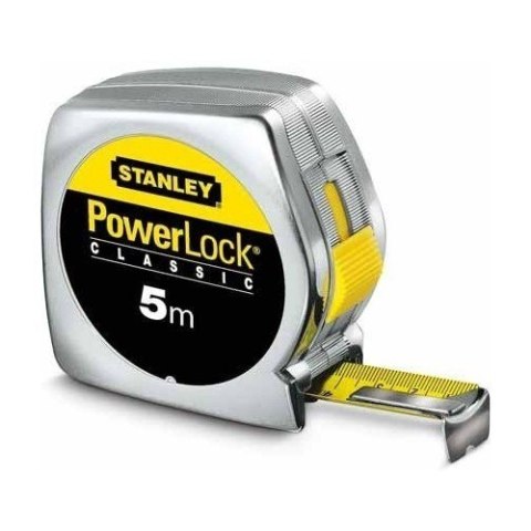MIARA POWERLOCK, CHROMOWANA OBUDOWA PLASTIKOWA 5M/19MM [K] STANLEY