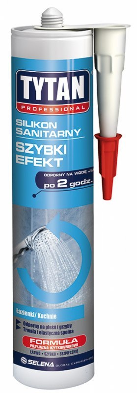 SILIKON SANITARNY TURBO EFEKT 280ML BIAŁY TYTAN