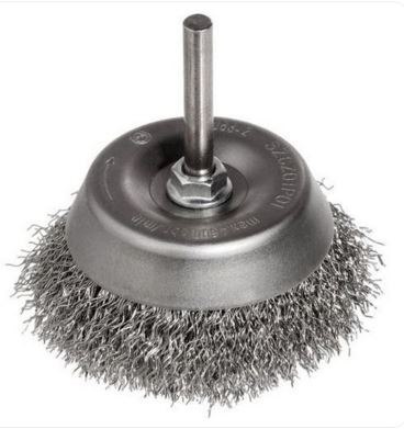 SZCZOTKA DOCZOŁOWA DRUT KWASOODPORNY TRZPIEŃ 6MM, FI80MM UN