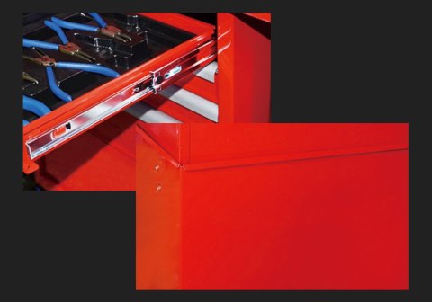 WÓZEK WARSZTATOWY 8 SZUFLAD + 190 NARZĘDZI CZERWONY KING TONY