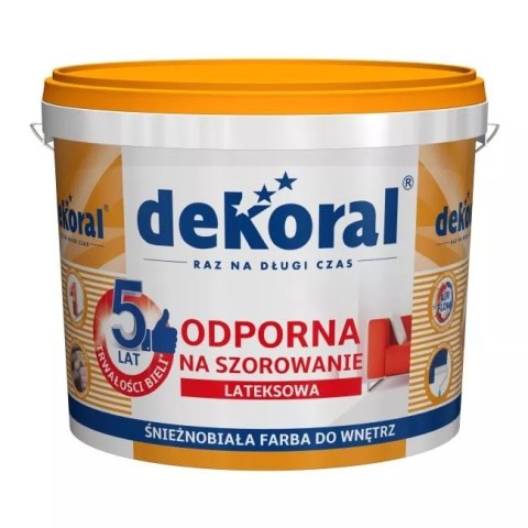 EMULSJA LATEKSOWA WEWNĘTRZNA DEKORAL AKRYLIT W PLUS BIAŁ.11L DEKORAL