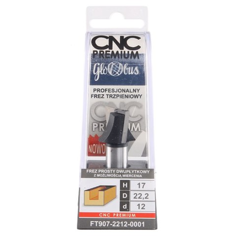 FREZ TRZPIENIOWY CNC PREMIUM PROSTY DWUPŁYTKOWY 22*17*12 GLOBUS
