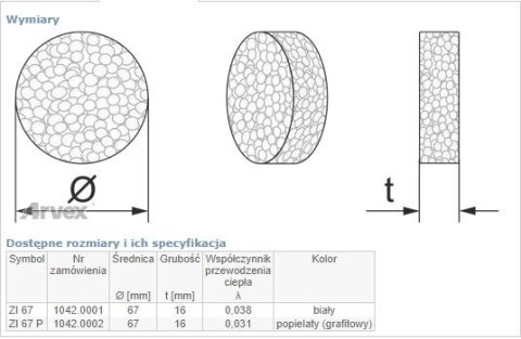 ZAŚLEPKA STYROPIANOWA BIAŁA ZI 67 100SZT ARVEX