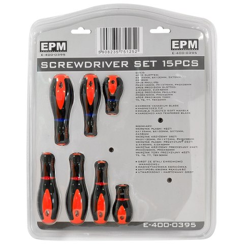 ZESTAW WKRĘTAKÓW 15 SZTUK EPM