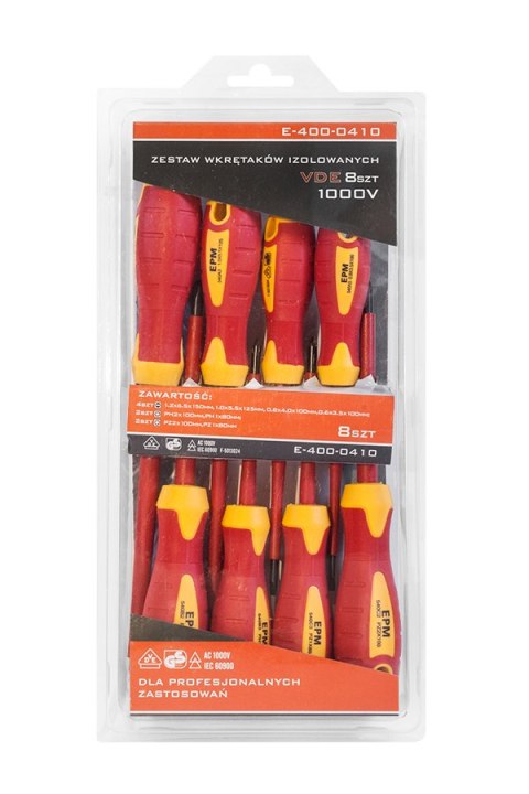 ZESTAW WKRĘTAKÓW IZOLOWANYCH VDE 8 SZTUK EPM