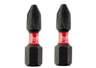 BIT, GROT, KOŃCÓWKA SHOCKWAVE PH2 25MM 2 SZT. MILWAUKEE