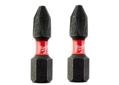 BIT, GROT, KOŃCÓWKA SHOCKWAVE PH2 25MM 2 SZT. MILWAUKEE