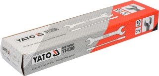 KLUCZE PŁASKIE Z POLEROWANĄ GŁÓWKĄ 10-CZĘŚCI 6-27MM YATO