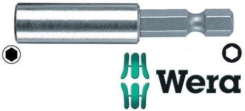 UCHWYT MAGNETYCZNY ZE STALI NIERDZEWNEJ DO BITÓW 1/4'' 100MM WERA