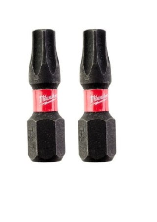 BIT, GROT, KOŃCÓWKA TORX TX27 25MM 2 SZT, MILWAUKEE