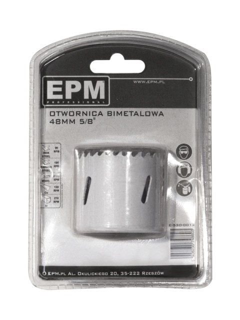 OTWORNICA BI-METALOWA 48MM UCHWYT 5/8'' EPM