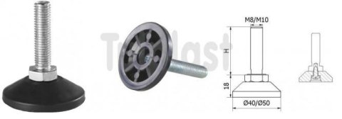 STOPKA REGULACYJNA OBROTOWO SKRĘCANA SR 03 FI 50 M8*50 778 UN