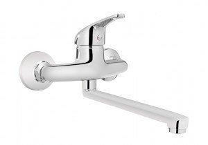 BATERIA ZLEWOZMYWAKOWA JEDNOUCHWYTOWA ŚCIENNA Z KRÓTKĄ WYL. INVENA