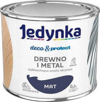 JEDYNKA DECO&PROTECT DREWNO I METAL MAT GRANATOWY 0,2L JEDYNKA