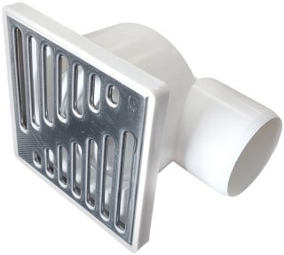 KRATKA KANALIZACYJNA BIAŁA 110 BOCZNA CHROM K10BH UN