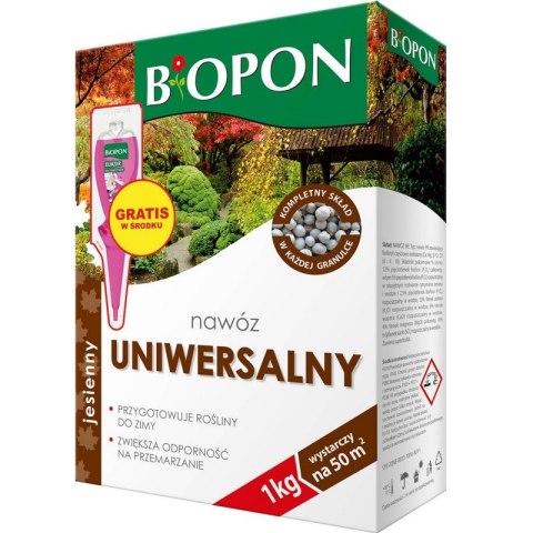 NAWÓZ - JESIENNY. UNIWERSALNY GRANULAT KARTON 1 KG BIOPON