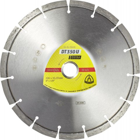 TARCZA DIAMENTOWA SEGMENTOWA DT350U 350MM 336224 KLINGSPOR