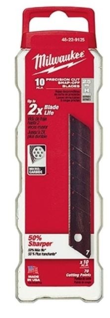 OSTRZA ŁAMANE 25MM 10SZT MILWAUKEE