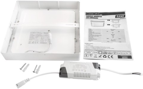 PANEL LED NATYNKOWY Z ZASILACZEM RAND 225*225 18W ORION