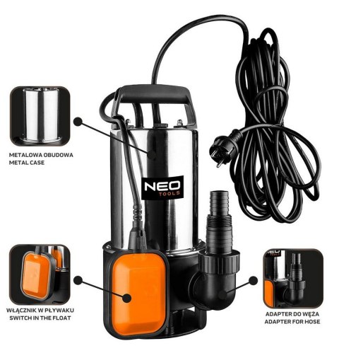 POMPA ZANURZENIOWA DO BRUDNEJ WODY 900W NEO