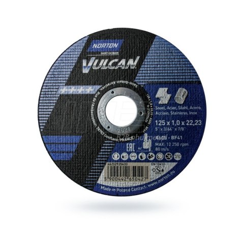 TARCZA DO METALU 125*1.0*22.23 NORTON