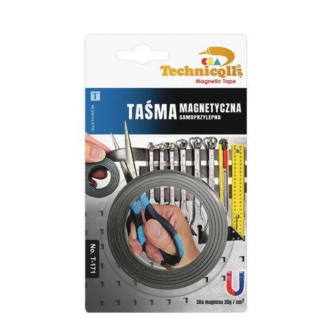 TAŚMA MAGNETYCZNA SAMOPRZYLEPNA 1MX20MMX1,5MM TECHNICQLL