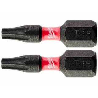 BIT, GROT, KOŃCÓWKA TORX TX15 25MM 2 SZT. MILWAUKEE