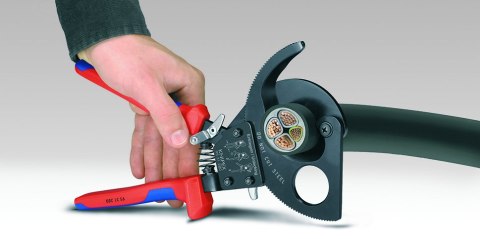NOŻYCE DO KABLI 280MM, MECHANIZM ZAPADKOWY KNIPEX