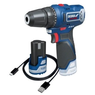 WIERTARKO-WKRĘTARKA AKUMULATOROWA 12V 1*2.0AH DEDRA