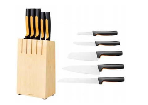 ZESTAW 5 NOŻY W BLOKU FISKARS