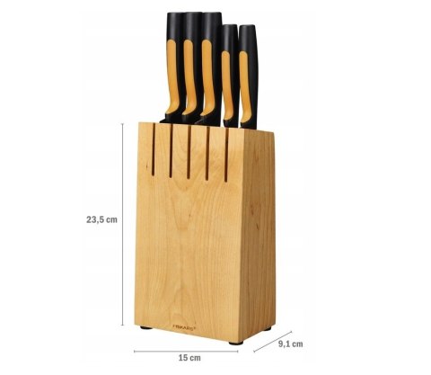 ZESTAW 5 NOŻY W BLOKU FISKARS