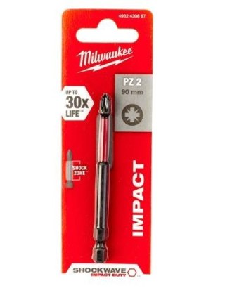 BIT, GROT, KOŃCÓWKA SHOCKWAVE PZ2 90MM 1 SZT. MILWAUKEE
