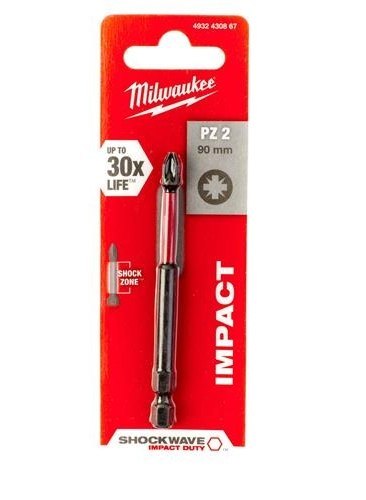 BIT, GROT, KOŃCÓWKA SHOCKWAVE PZ2 90MM 1 SZT. MILWAUKEE