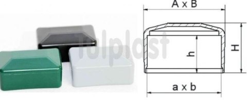 NASADKA NA SŁUPEK 40*60MM NSP 480 CZARNA UN