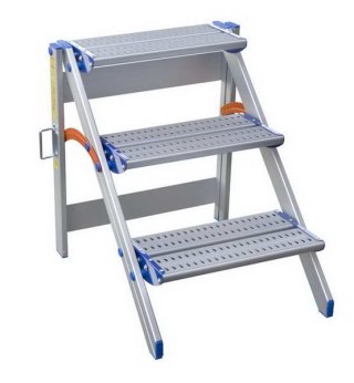 SCHODKI SKŁADANE 70CM 3 STOPNIE 8123 DRABEX