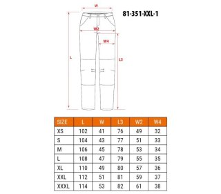 SPODNIE ROBOCZE MIX&MATCH CZARNE, ROZMIAR XL NEO