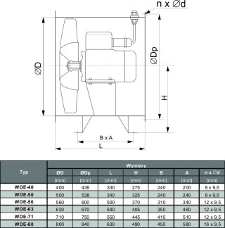 WENTYLATOR WOE-63/3 TYWENT