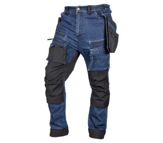 SPODNIE ROBOCZE DENIM WZMOCNIENIA CORDURA, GRANATOWE, ROZ. L NEO