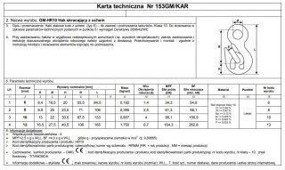 HAK SKRACAJĄCY Z UCHEM GM-HR10 10MM WLL 4T UN