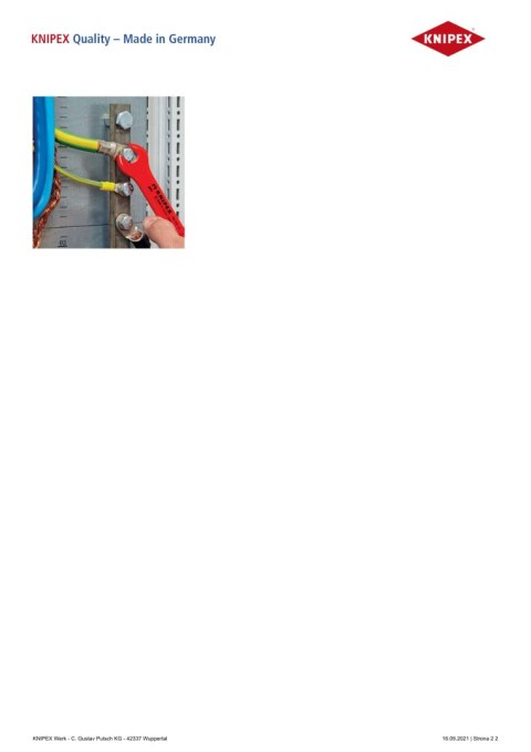 KLUCZ PŁASKI IZOLOWANY 1000V 10MM KNIPEX